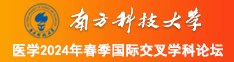 操逼欧洲南方科技大学医学2024年春季国际交叉学科论坛